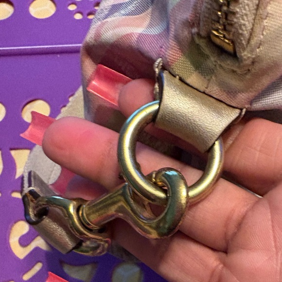 COACH Pink Poppy Plaid Satchel - Picture 10 of 16